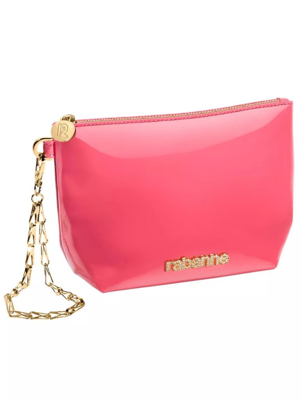 NIP RABANNE Pink Coral Wristlet Pouch Clutch